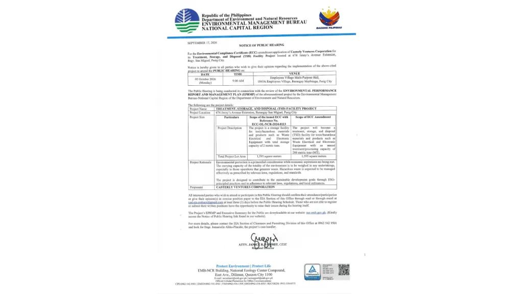 Public Hearing Notice – ECC Amendment